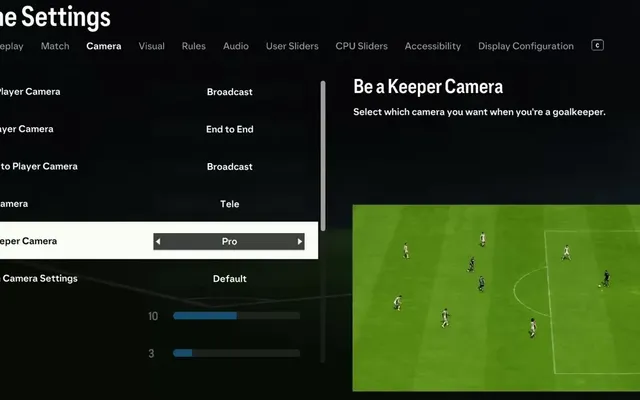 beste camera instellingen fifa 24