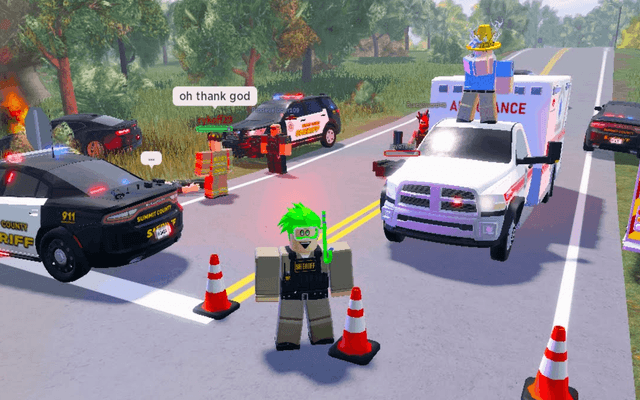 Plaatje politie in Roblox