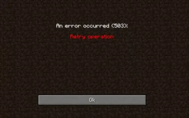 errorcode 503 en 504 oplossen in minecraft plaatje