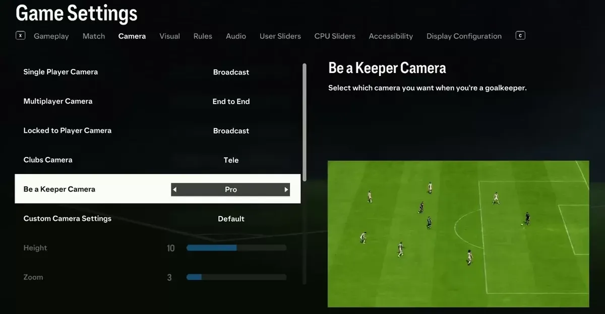 beste camera instellingen fifa 24