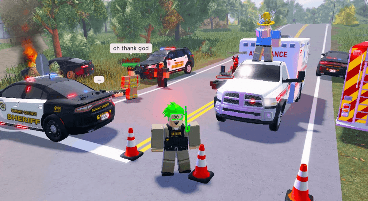 Plaatje politie in Roblox