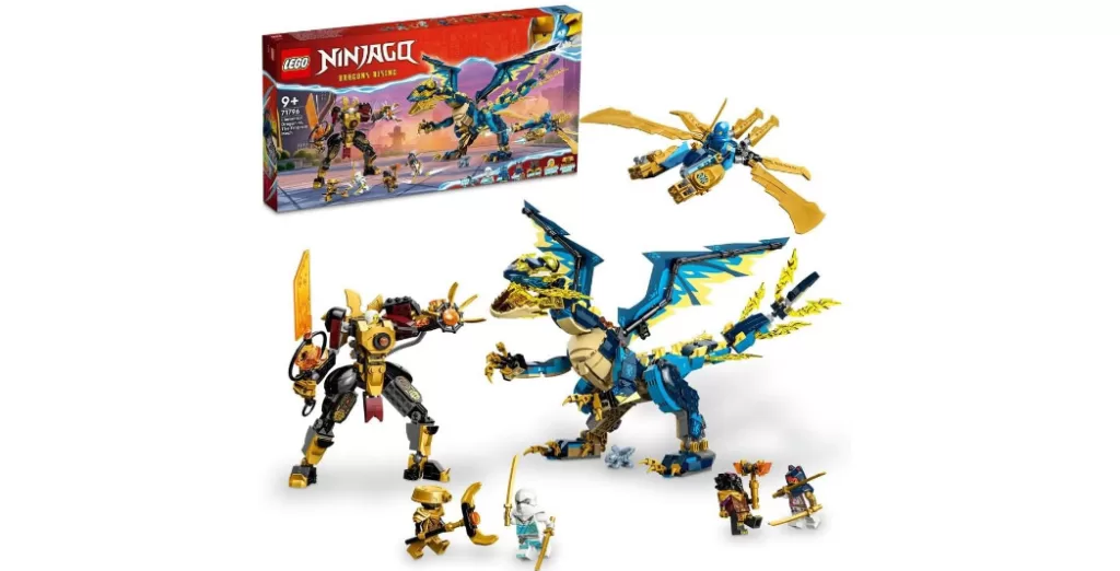 ninjago elementen draak lego set